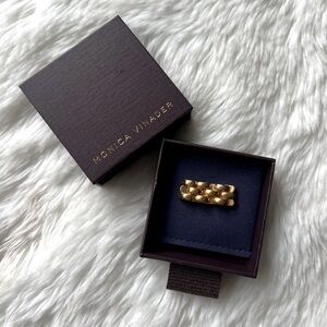 Monica Vinader - Heirloom Woven Chain Ring (Size S)